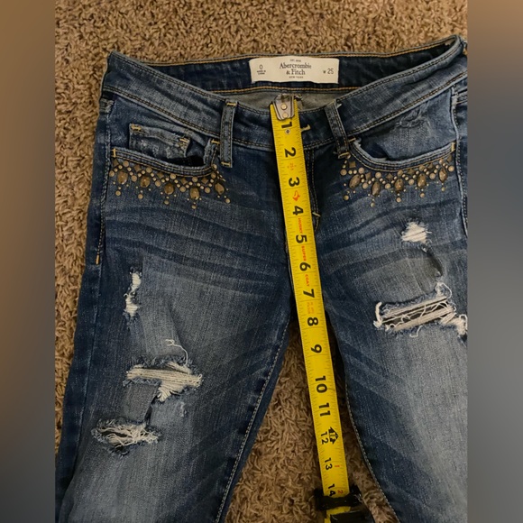 Abercrombie & Fitch Distressed Womens jeans size 0 / W25 - Picture 8 of 15
